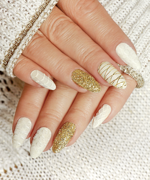 Beautiful nail art design - French manicure with elegant styling