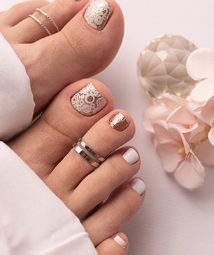 Relaxing pedicure treatments - foot spa, nail care, massage